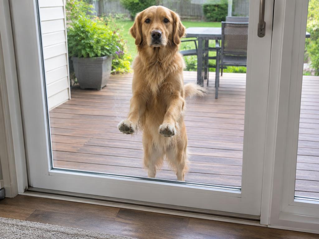 Protège les vitrages contre les égratignures, notamment celles des griffes de chiens.